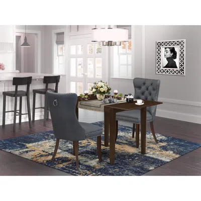 East West Furniture 3 Piece Dining Table Set