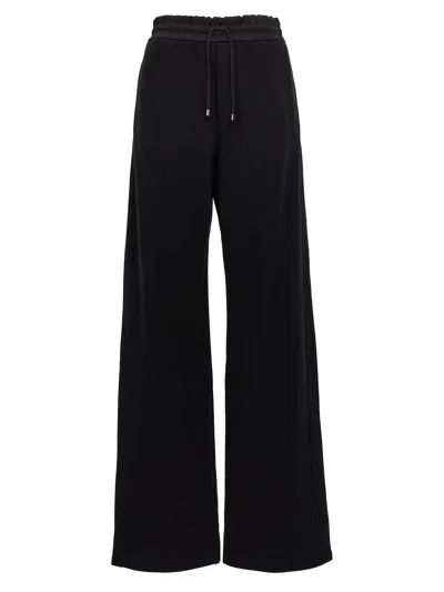 Saint Laurent Straight Leg Trousers With Drawstring In Black