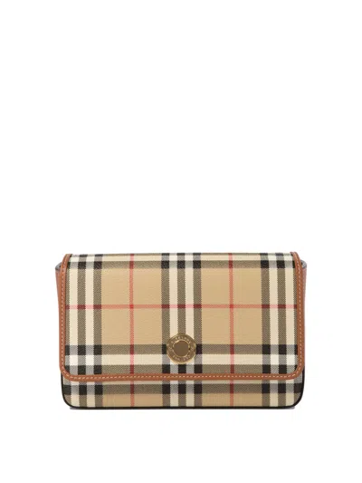 Shop Burberry Hampshire Crossbody Bags In Beige