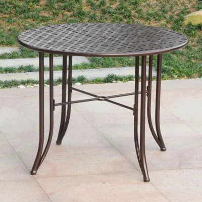International Caravan Mandalay Iron Outdoor 39" Dining Table