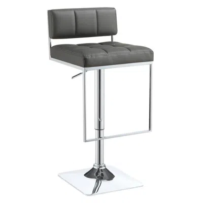Coaster Co. Of America Alameda Adjustable Bar Stool Chrome And Grey