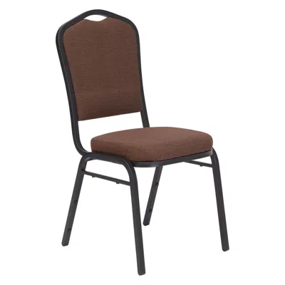 National Public Seating Nps 9300 Series Deluxe Fabric Upholstered Stack Chair, Natural Chocolatier Seat/black Sandtex Frame