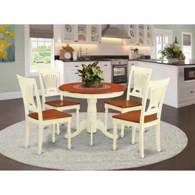 East West Furniture 5 Pc Kitchen Table Set-small Kitchen Table Plus 4 Kitchen Dining Chairs