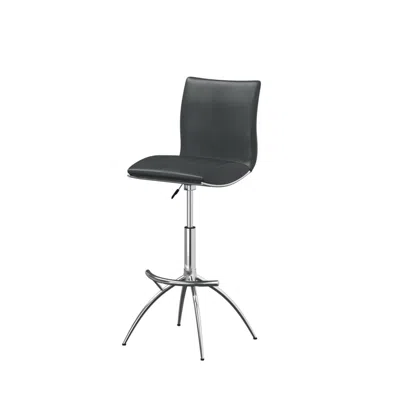 Creative Images Grey Pu Seat, Chrome Base Stool, Set Of 2