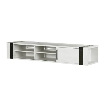 South Shore Furniture Munich Wall Mounted Media Console, White Pine