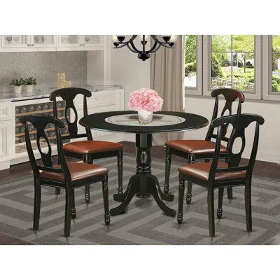 East West Furniture 5 Pc Dinette Table Set - Small Kitchen Table And 4 Dining Chairs