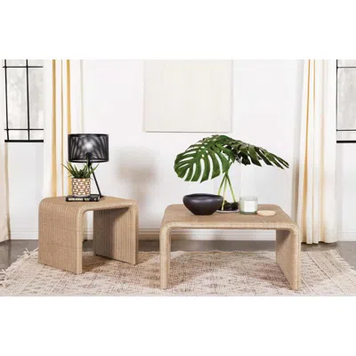 Coaster Co. Of America Juanita Square Rattan End Table Natural