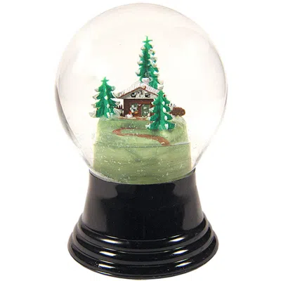 Perz Y Snowglobe, Medium Chalet With Tree - 5"h X 3"w X 3"d