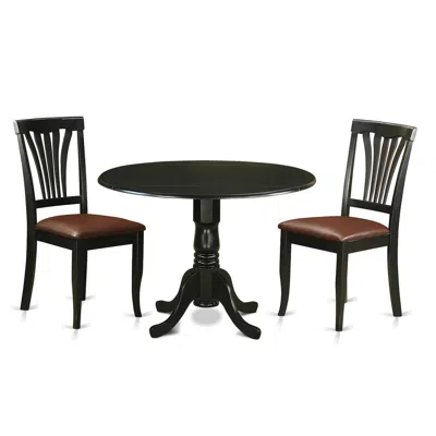 East West Furniture 3 Pc Kitchen Nook Dining Set-dining Table And 2 Dining Chairs