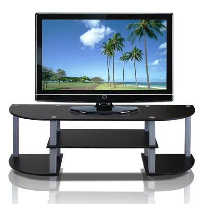 Furinno Turn-s-tube Wide Tv Entertainment Center, Black/grey