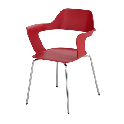 Safco Bandi Shell Stack Chair Red (qty 2)