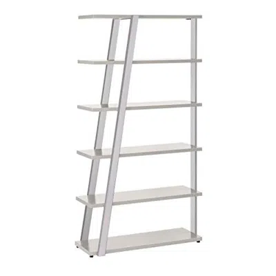 Safco Mirella 5 Shelf Bookshelf White Ash