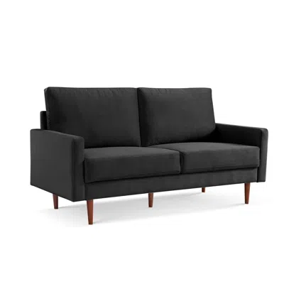 Os Home And Office Furniture 69 Inch Wide Upholstered Two Cushion Sofa With Square Arms