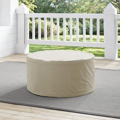 Crosley Furniture Outdoor Catalina Round Table Furniture Cover Tan