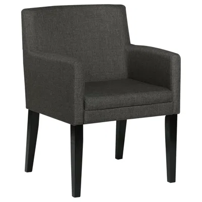 Coaster Catherine Upholstered Dining Arm Chair Charcoal Grey And Black (set Of 2)