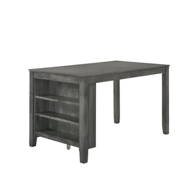 Best Quality Furniture Counter Height Table With Side Shelf