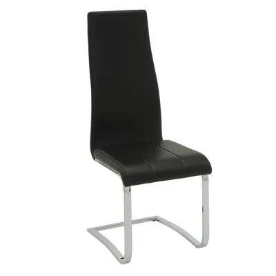 Coaster Co. Of America Montclair High Back Dining Chairs Black And Chrome (set Of 4)