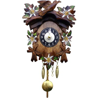 ENGS ENGSTLER BATTERY-OPERATED CLOCK - MINI SIZE WITH MUSIC/CHIMES - 5.5"H X 4"W X 3"D 
