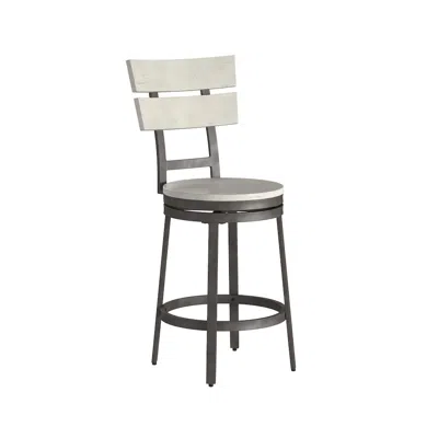 American Woodcrafters Wilson 24" Swivel Stool - Middle Gray