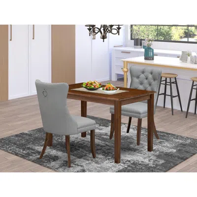 East West Furniture 3 Piece Dinette Set Contains A Rectangle Dining Table