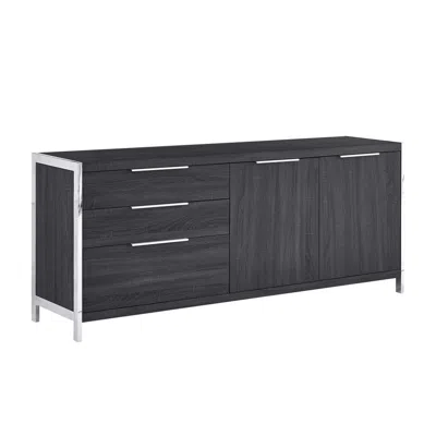 Best Quality Furniture Walnut Wrapped Cabinet Stand With Stainless Steel Handle