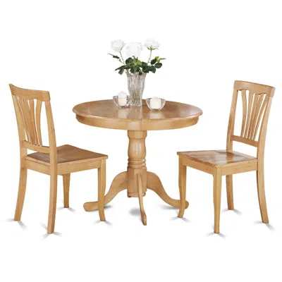 East West Furniture 3 Pc Kitchen Table-small Table And 2 Kitchen Chairs
