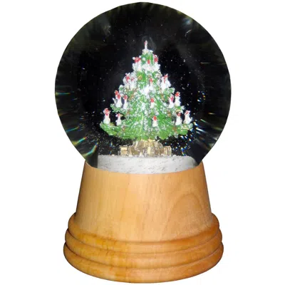 Alexander Taron 2404 - Perzy Snowglobe - Medium Christmas Tree With Wooden Base - 5"h X 3"w X 3"d
