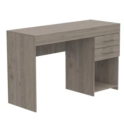 Depot E-shop Maui 2 Drawers Computer Desk Light Grey