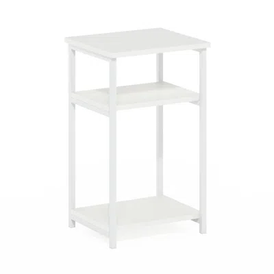 Furinno 3-tier Industrial Metal Frame End Table With Storage Shelves, 1-pack