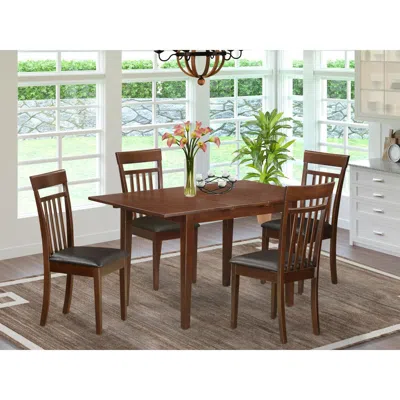 East West Furniture 5 Pc Kitchen Table Set - Dining Table And 4 Dining Chairs Chairs