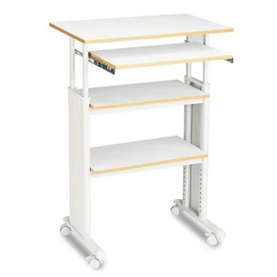 Safco Muv Stand-up Adjustable-height Desk, 29.5" X 22" X 35" To 49", Gray