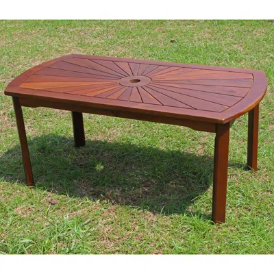 International Caravan Highland Acacia Sunburst Coffee Table