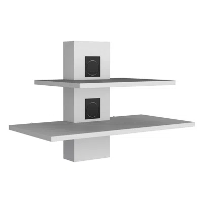 Depot E-shop Havre Floating Shelf, Dual-shelf Wall Unit With Cable Management