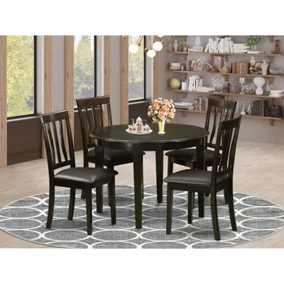 East West Furniture 5 Pc Small Kitchen Table Set-kitchen Table And 4 Kitchen Chairs