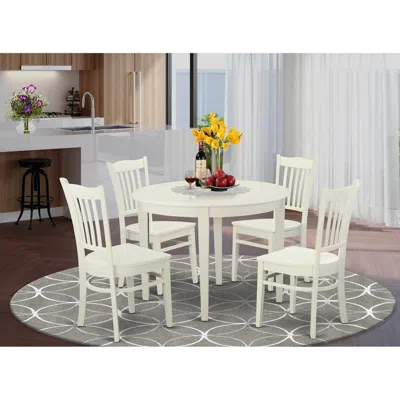 East West Furniture 5 Pc Dinette Set - Small Kitchen Table And 4 Dining Chairs