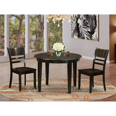 East West Furniture 3 Pc Kitchen Table Set-kitchen Table And 2 Kitchen Chairs