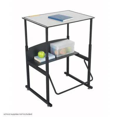 Safco Alphabetter Adjustable-height Stand-up Desk, 28 X 20" Premium Or Dry Erase Top And Swinging Footrest