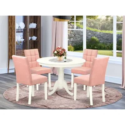 East West Furniture 5 Piece Kitchen Table Set Consists A Dinner Table