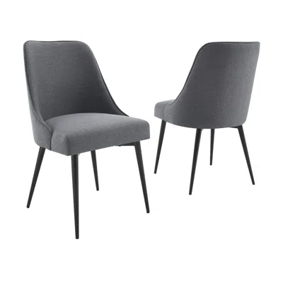 Steve Silver Colfax Side Chair Charcoal - Set Of 2