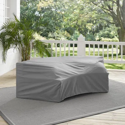 Crosley Furniture Outdoor Catalina Round Sectional Furniture Cover Gray