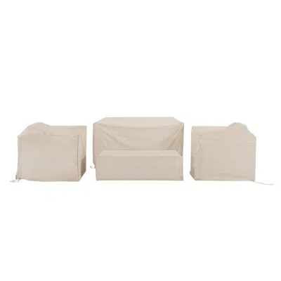Crosley Furniture 4pc Furniture Cover Set Tan - Loveseat, 2 Chairs, & Coffee