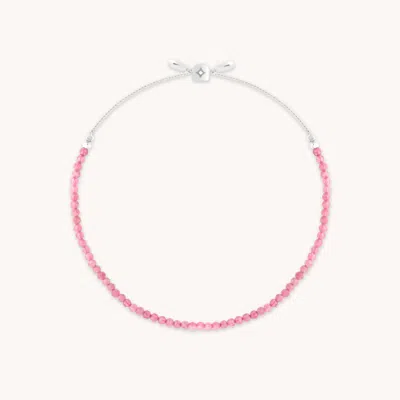 Astrid &amp; Miyu Tourmaline Gemstone Bracelet In 9k White Gold