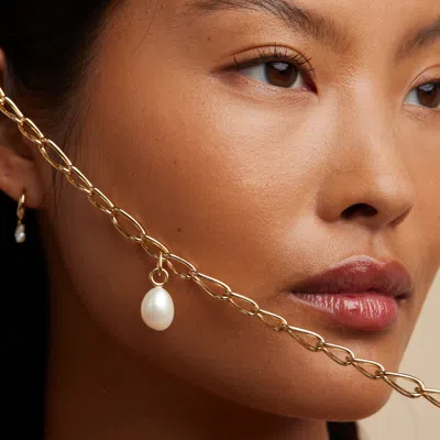 Astrid &amp; Miyu Infinity Pearl Lariat Necklace