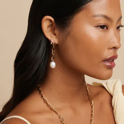 Astrid &amp; Miyu Infinity Pearl Statement Studs