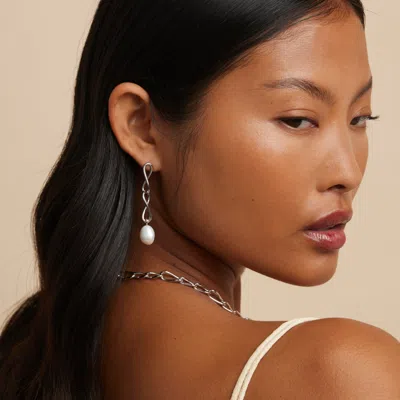 Astrid &amp; Miyu Infinity Pearl Statement Studs