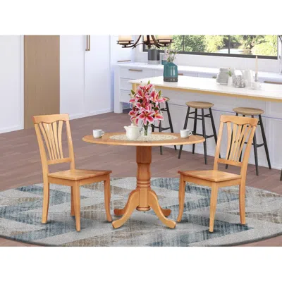 East West Furniture 3 Pc Kitchen Nook Dining Set-kitchen Table And 2 Dining Chairs