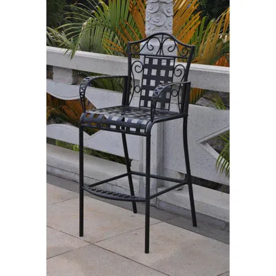 International Caravan Set Of 2 Mandalay Iron Bar Height Chair