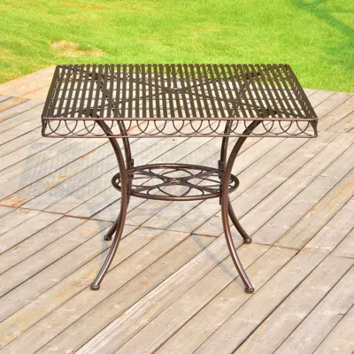International Caravan Sun Ray Iron Dining Table