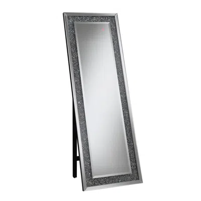 Coaster Co. Of America Carisi Rectangular Standing Mirror With Led Lighting Silver