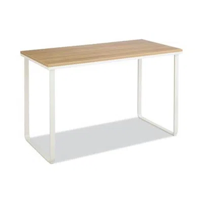 Safco Steel Desk, 47.25" X 24" X 28.75", Beech/white